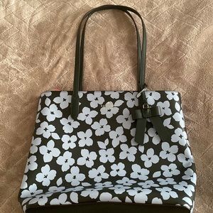 Brand new with tags Kate Spade flower blue and black tote.